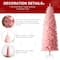 7.5ft. Unlit Pink Pencil Tinsel Artificial Christmas Tree